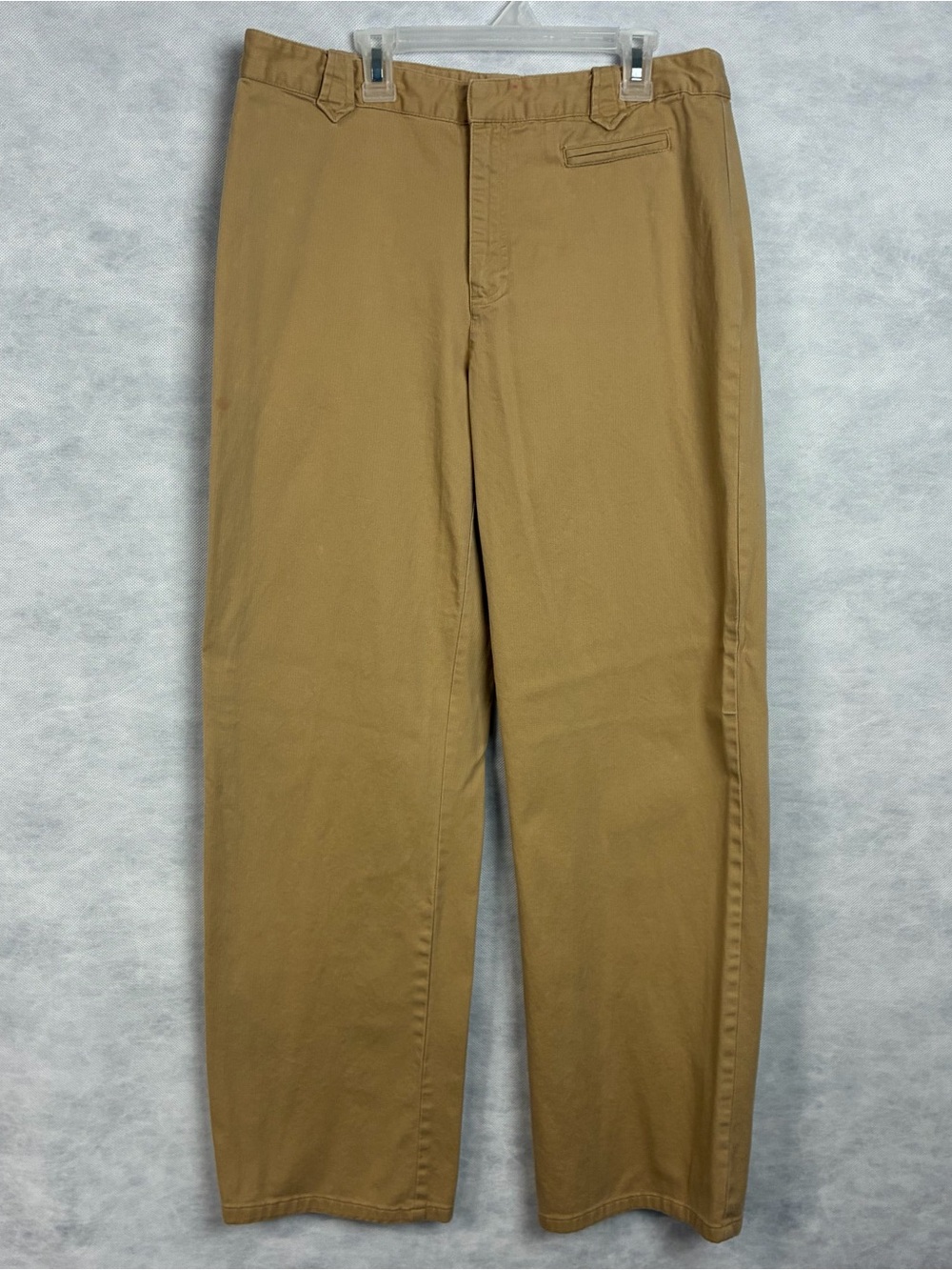 Vintage Crazy Horse Stretch Pants Womens Sz 12 Khaki 90s Y2K Stains